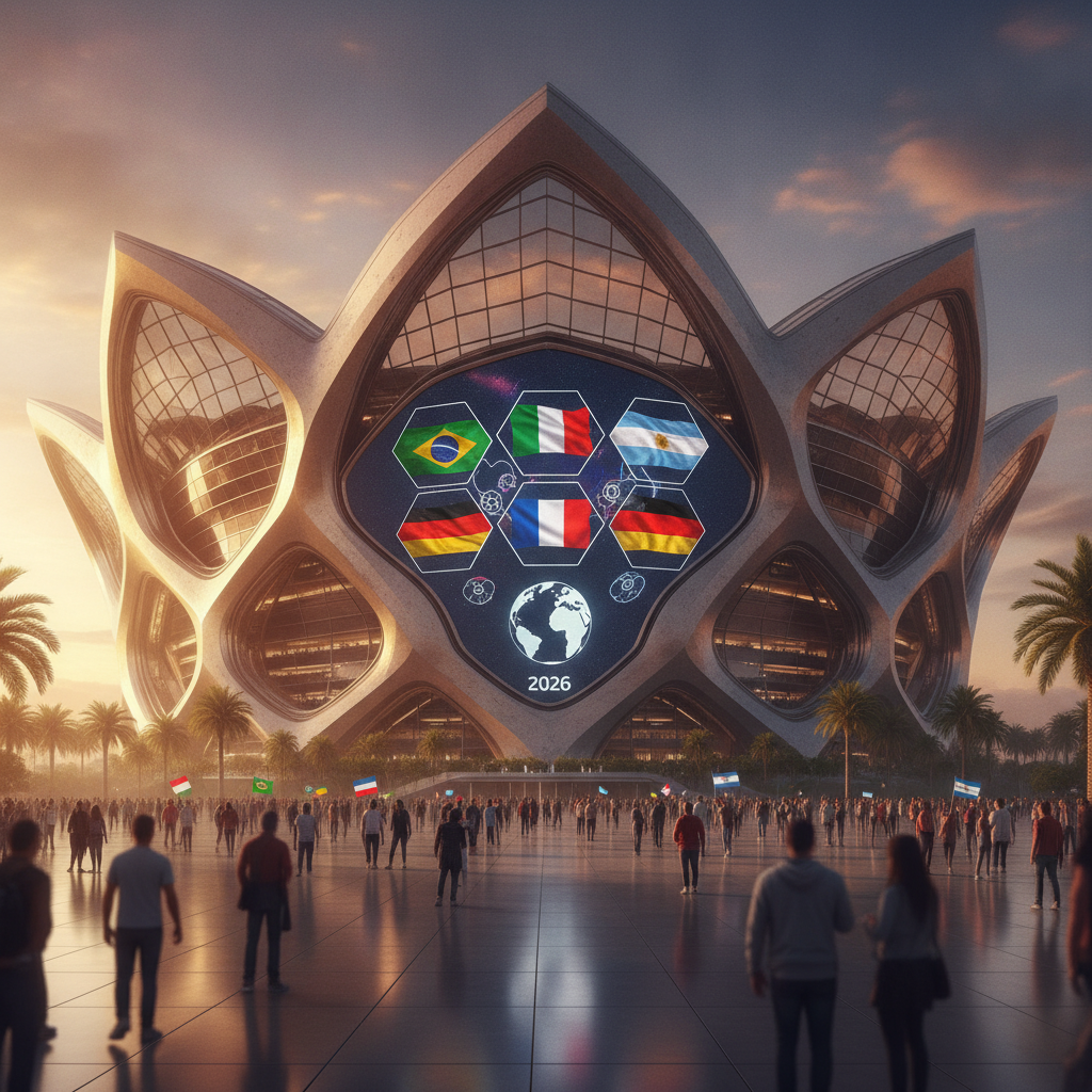 Torcida lotando estádio durante partida da Copa do Mundo 2026 com favoritos para a copa do mundo 2026